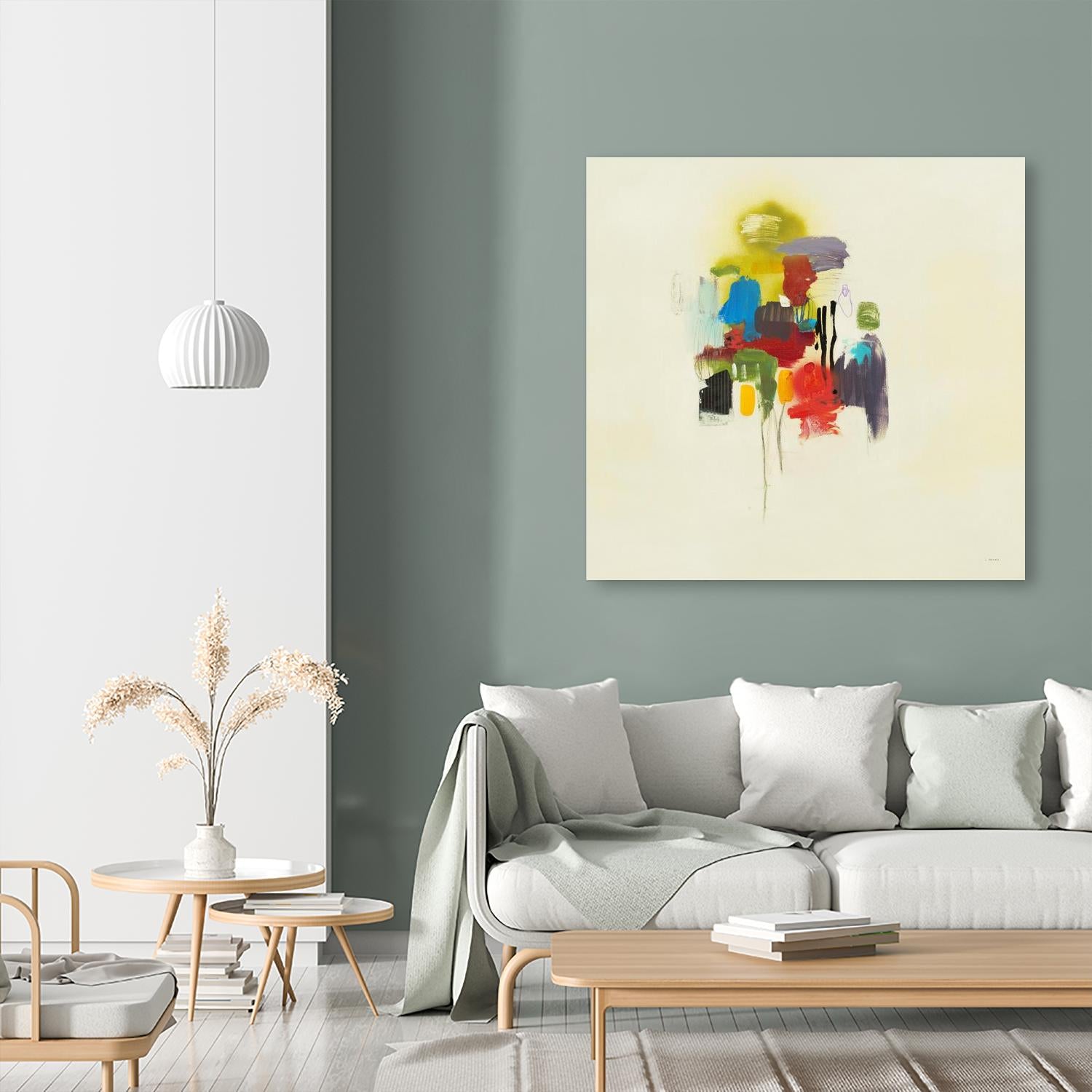 In the Beginning I by L. Baines on GIANT ART - reds, yellows abstract