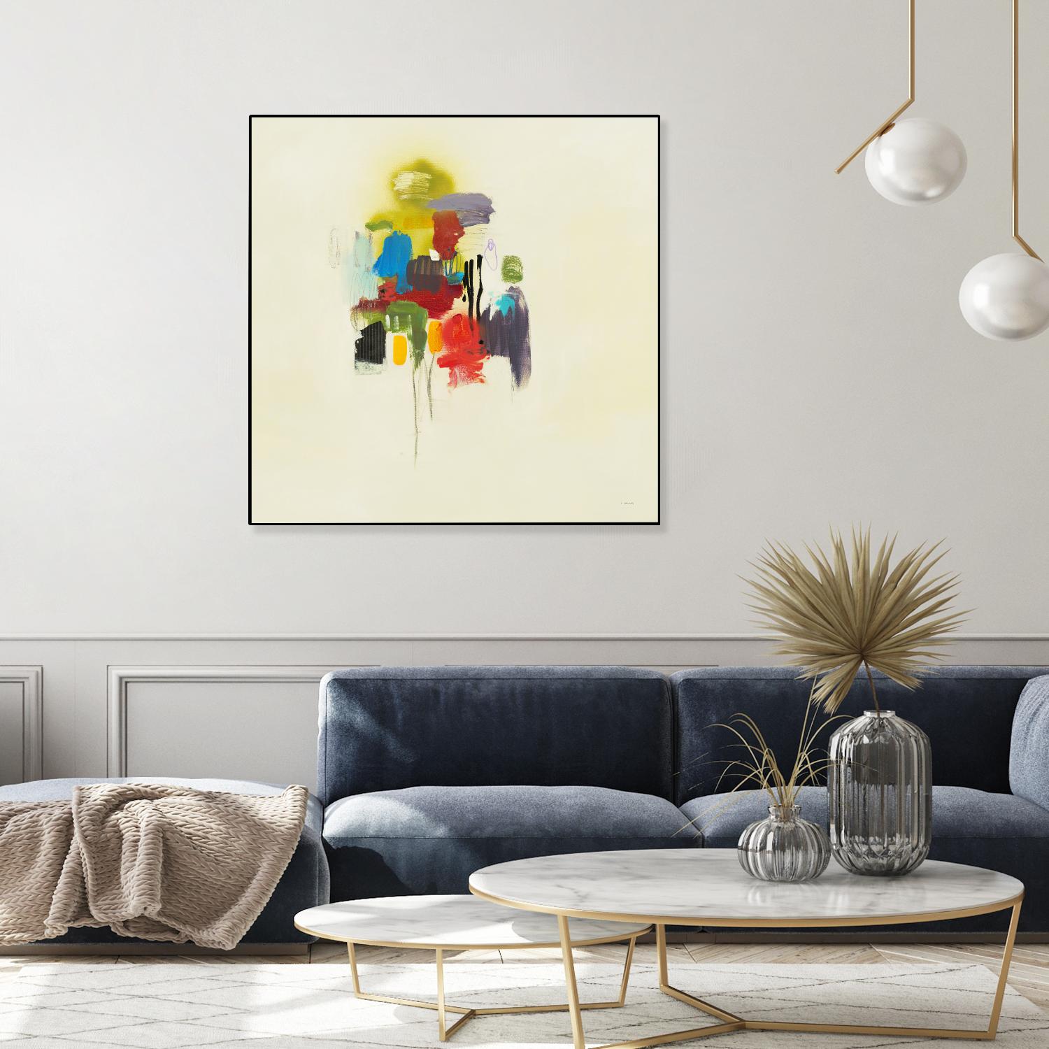 In the Beginning I by L. Baines on GIANT ART - reds, yellows abstract