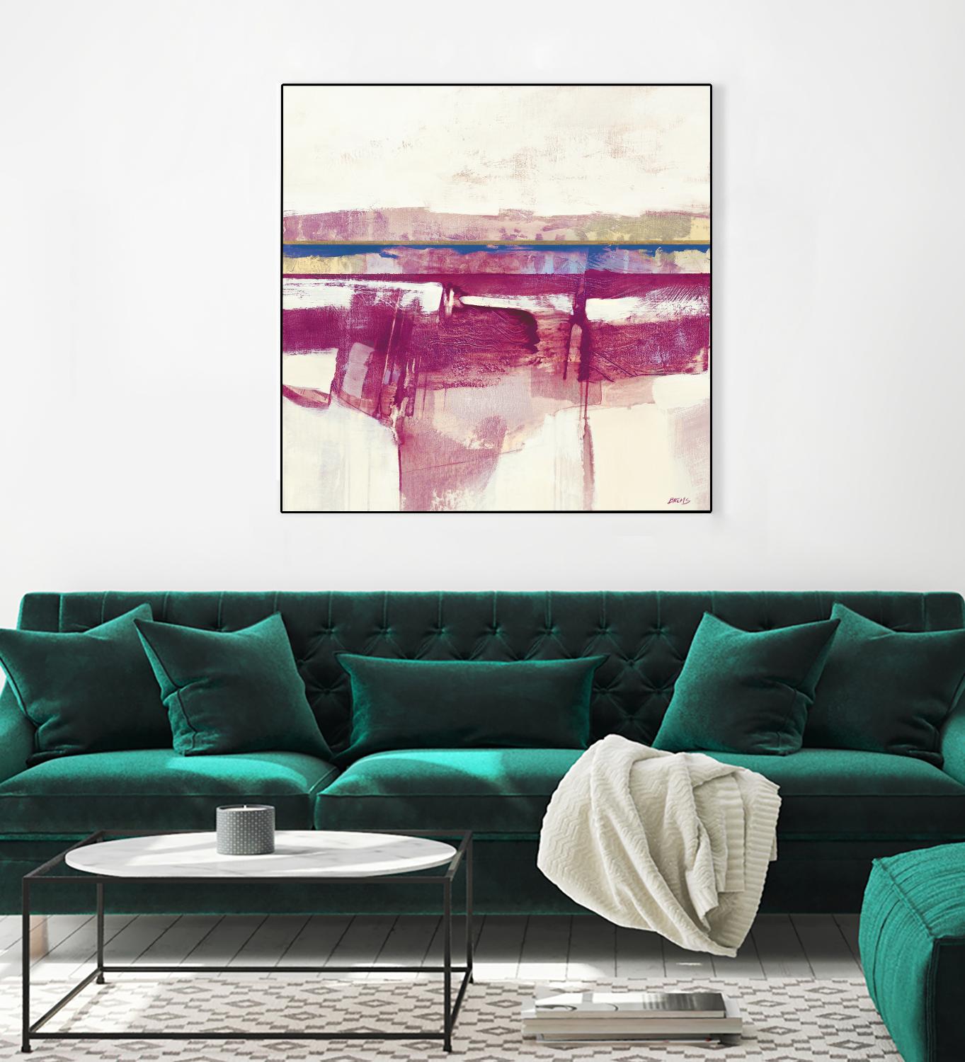 Gold Line II V1 by Scott Brems on GIANT ART - pinks abstract