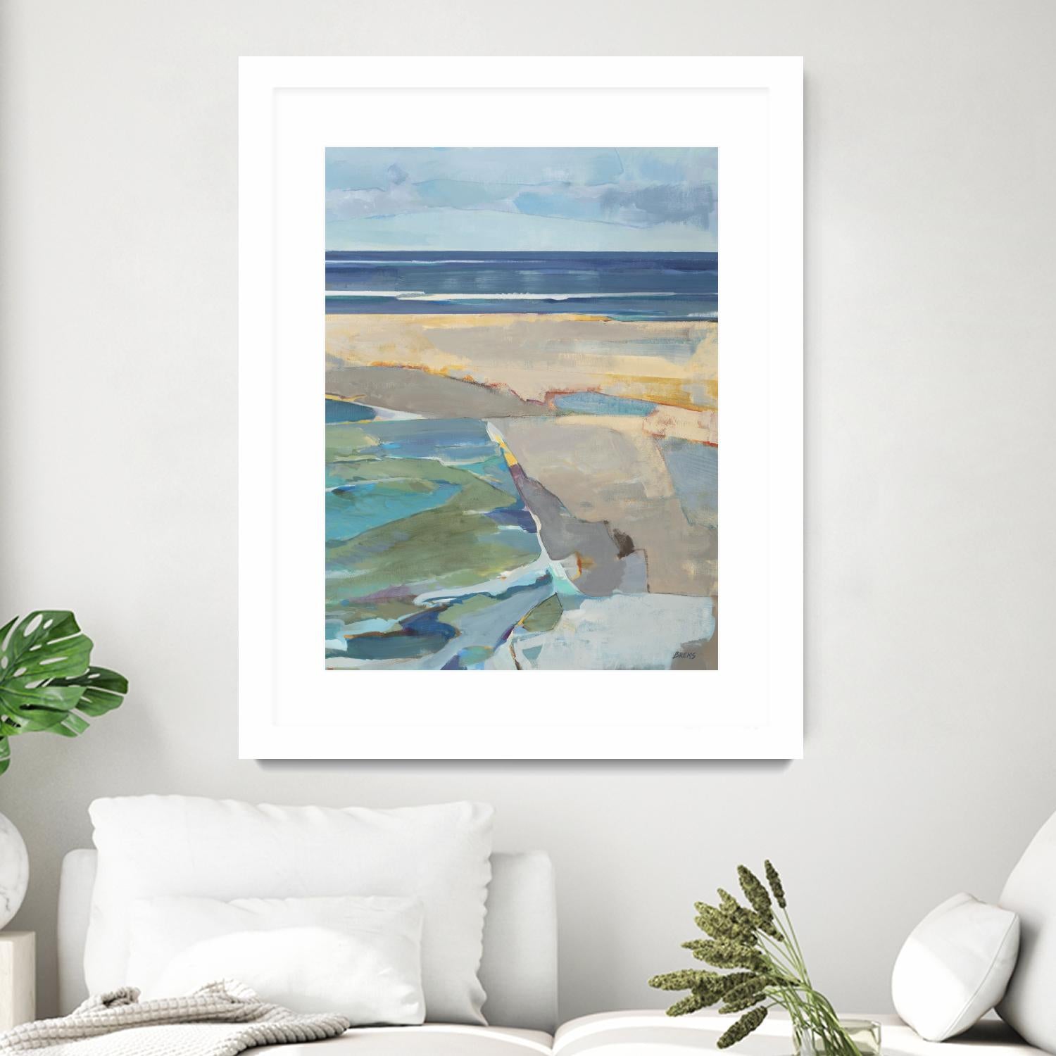 Breakwater V2 by Scott Brems on GIANT ART - blues coastal