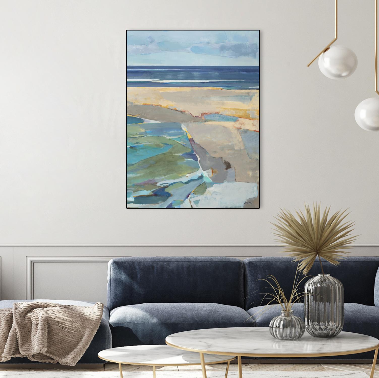 Breakwater V2 by Scott Brems on GIANT ART - blues coastal