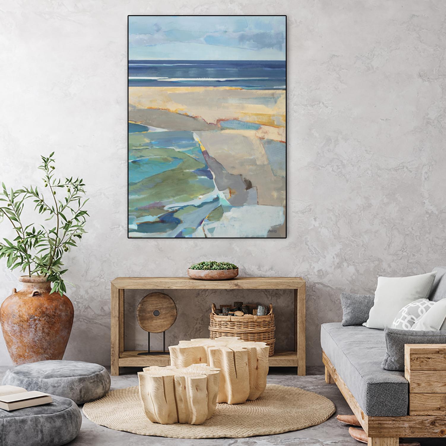 Breakwater V2 by Scott Brems on GIANT ART - blues coastal