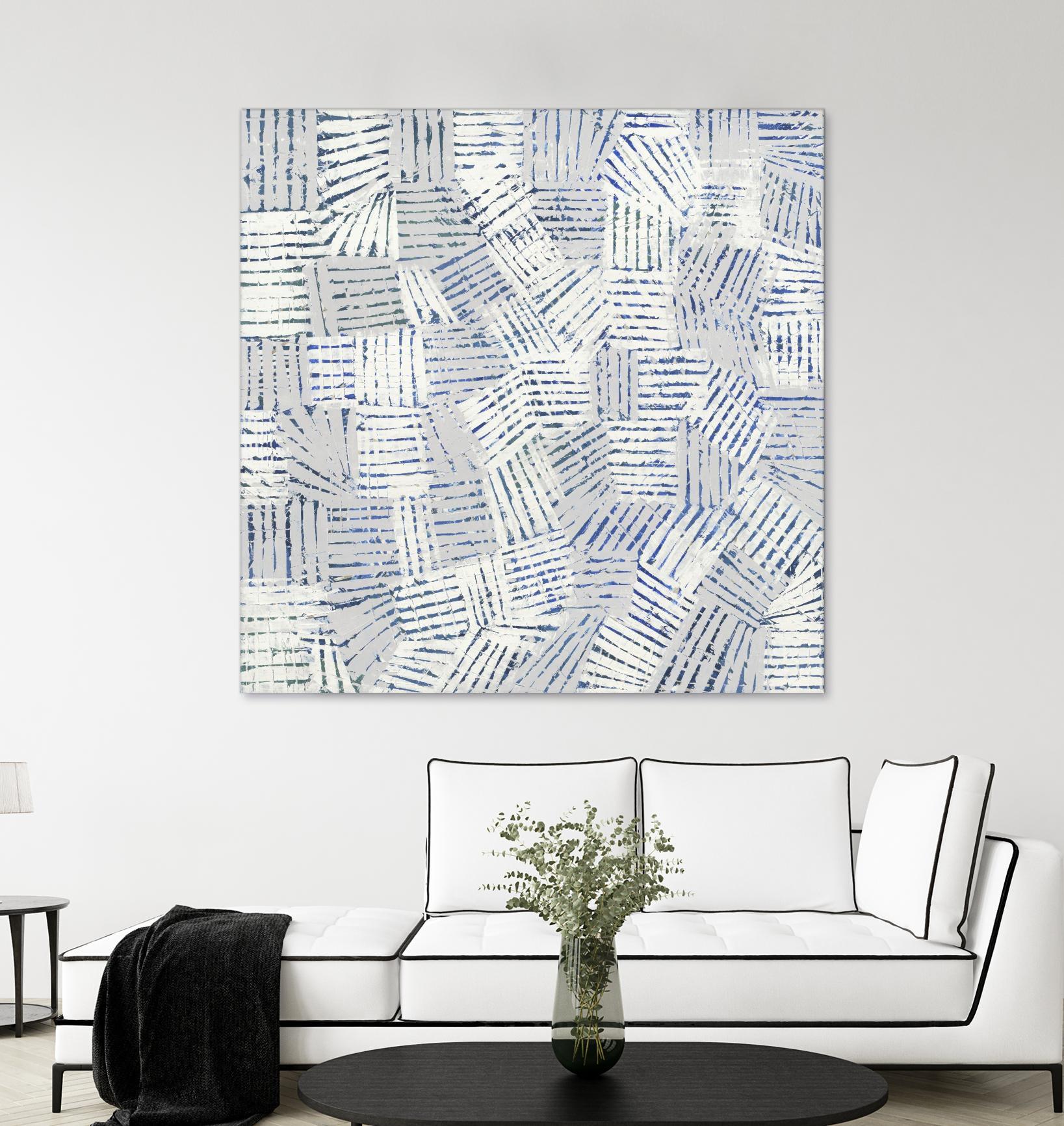 Thrive by John Burrows on GIANT ART - blue geometric shapes shapes