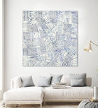 Thrive by John Burrows on GIANT ART - blue geometric shapes shapes