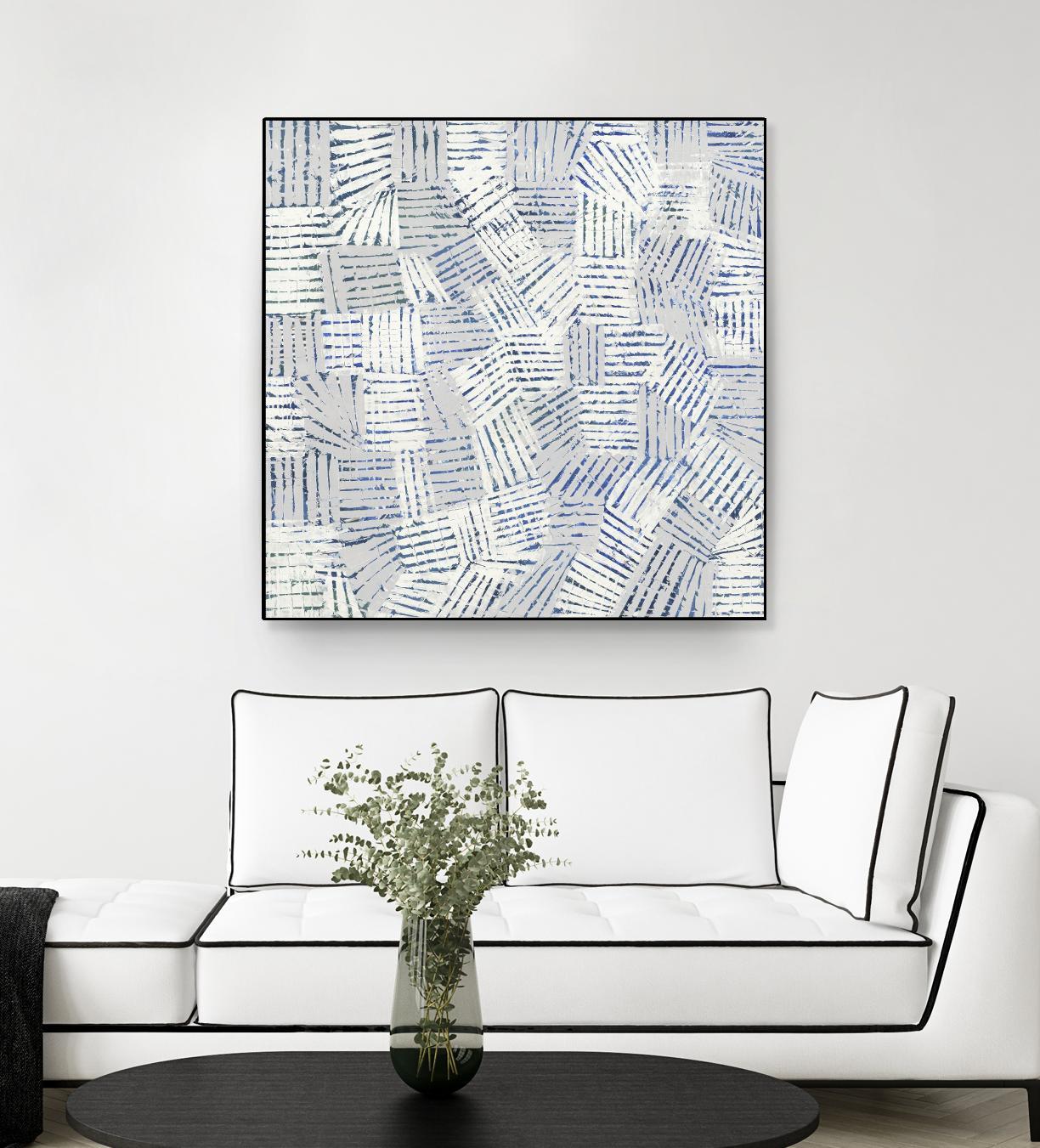 Thrive by John Burrows on GIANT ART - blue geometric shapes shapes