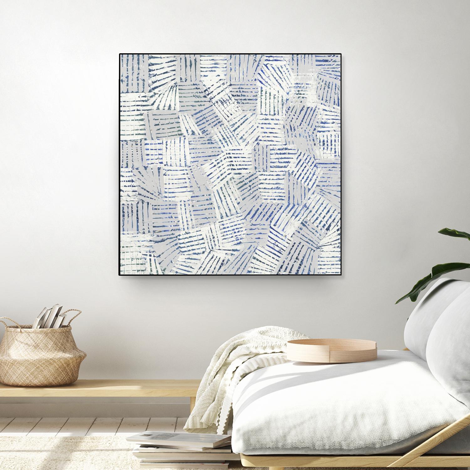 Thrive by John Burrows on GIANT ART - blue geometric shapes shapes