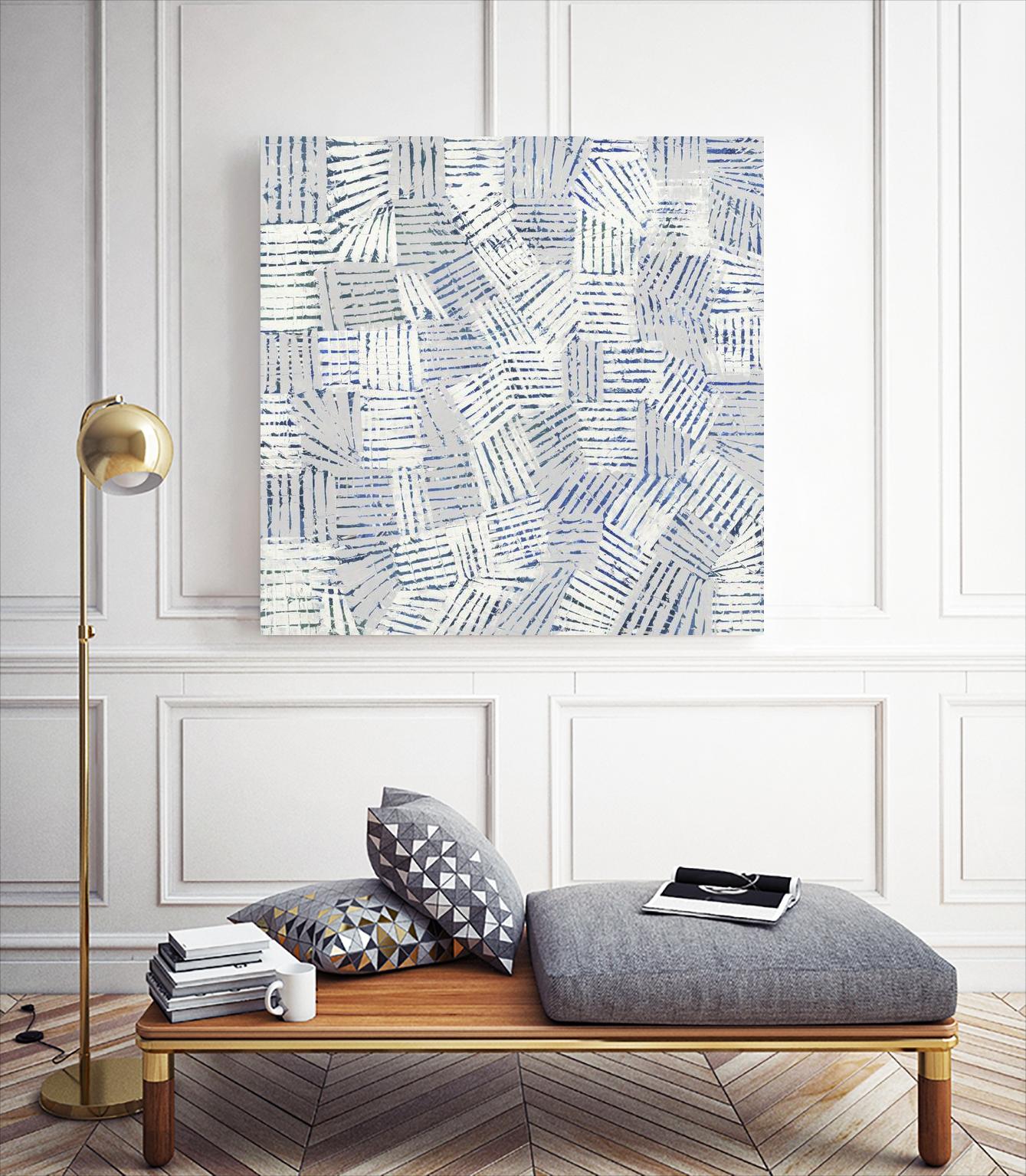 Thrive by John Burrows on GIANT ART - blue geometric shapes shapes