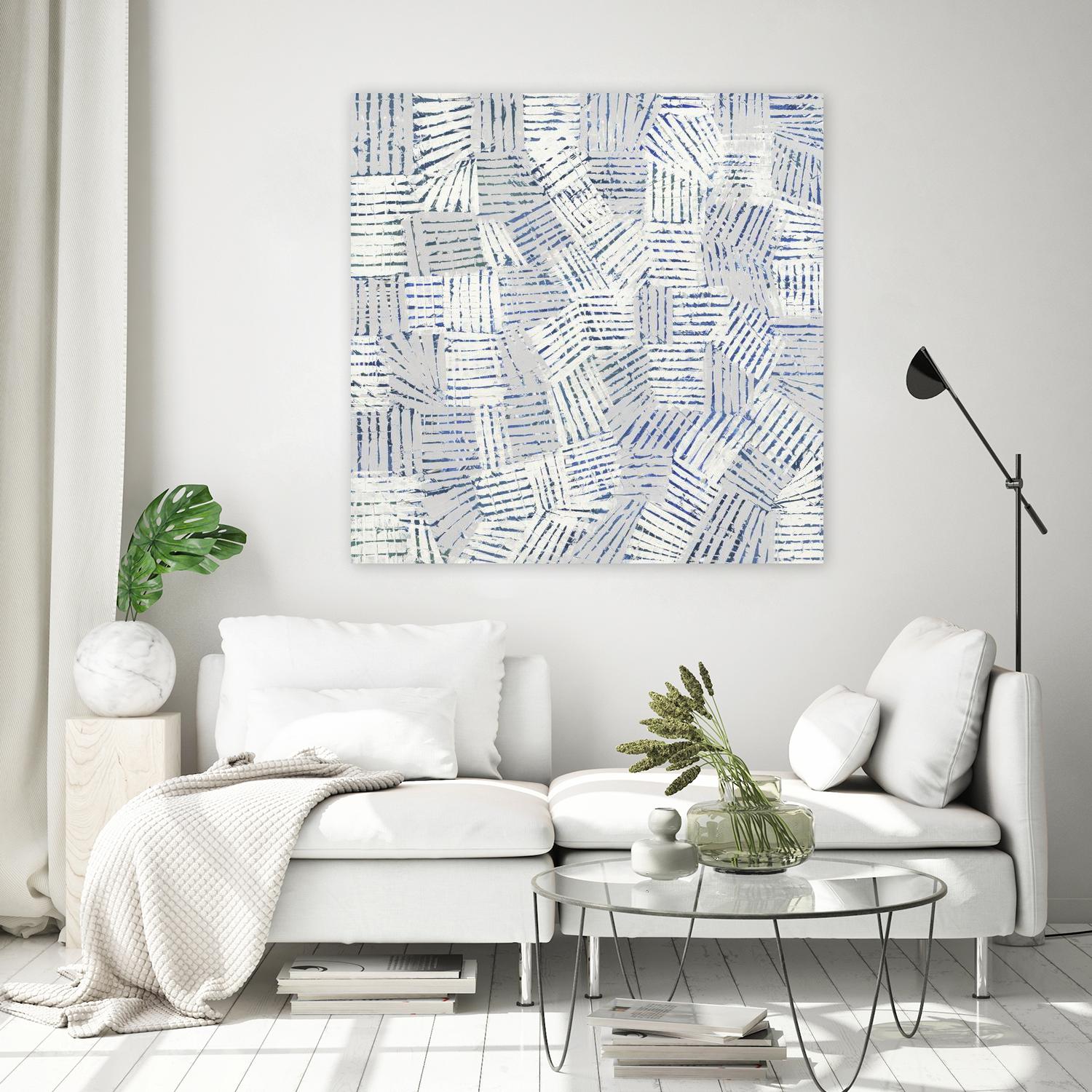 Thrive by John Burrows on GIANT ART - blue geometric shapes shapes