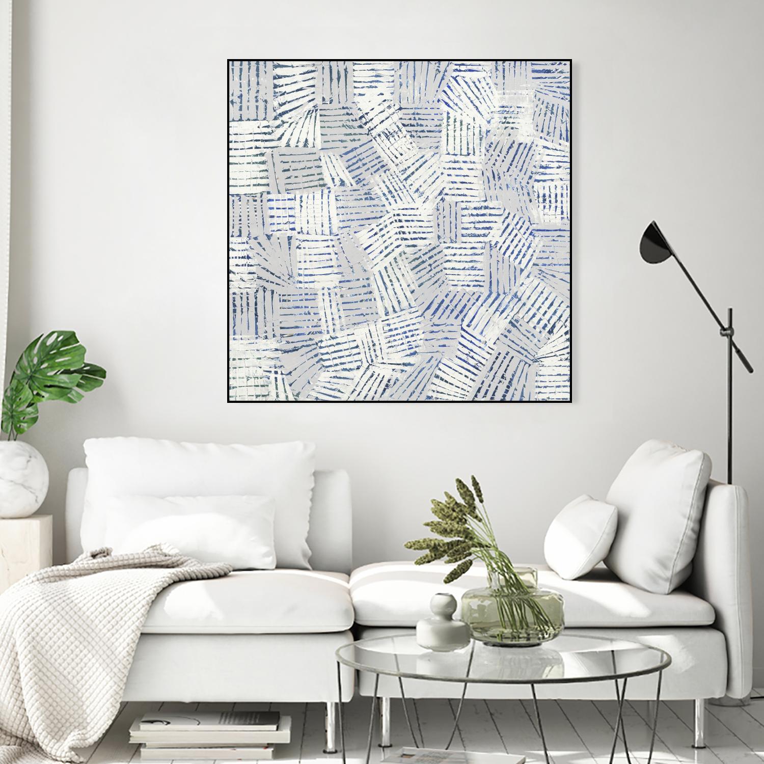 Thrive by John Burrows on GIANT ART - blue geometric shapes shapes