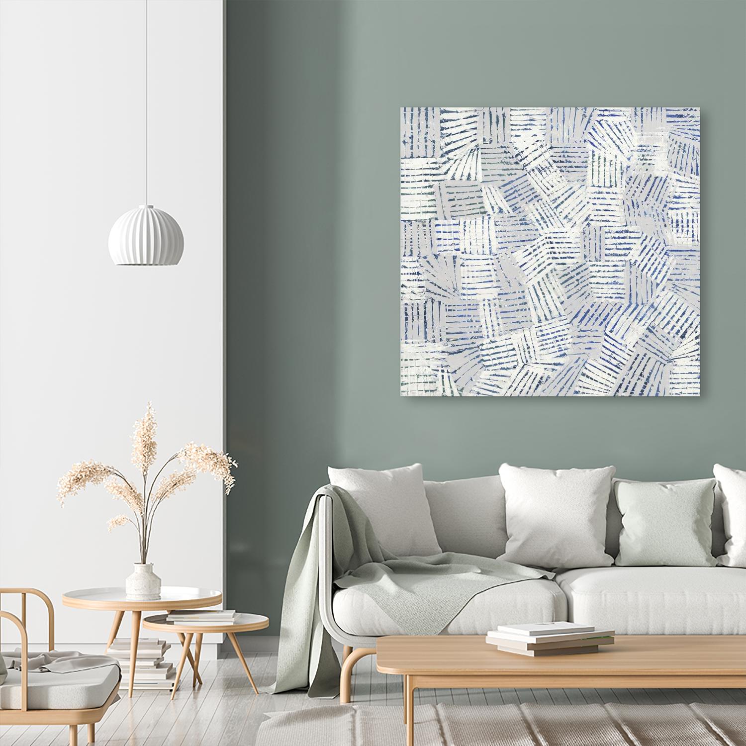 Thrive by John Burrows on GIANT ART - blue geometric shapes shapes