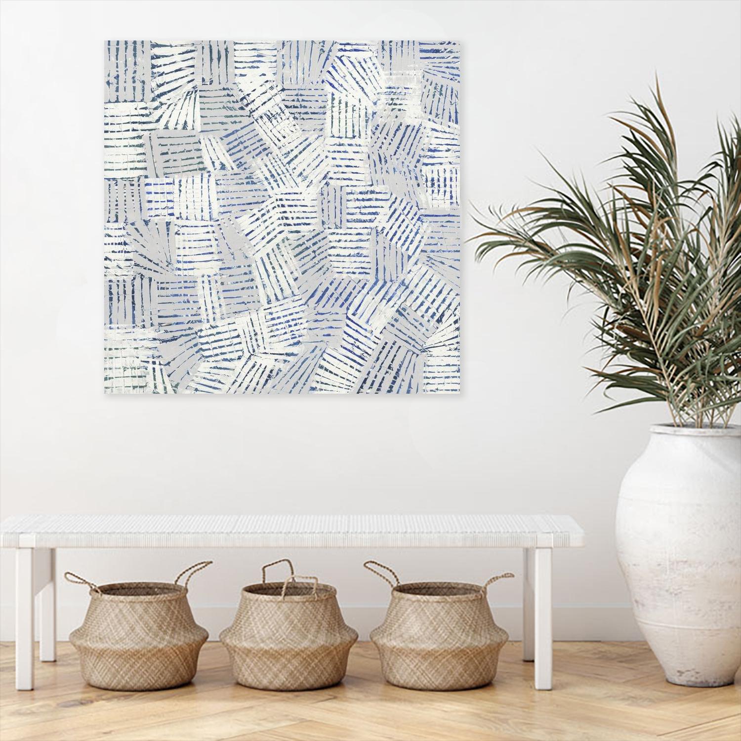 Thrive by John Burrows on GIANT ART - blue geometric shapes shapes