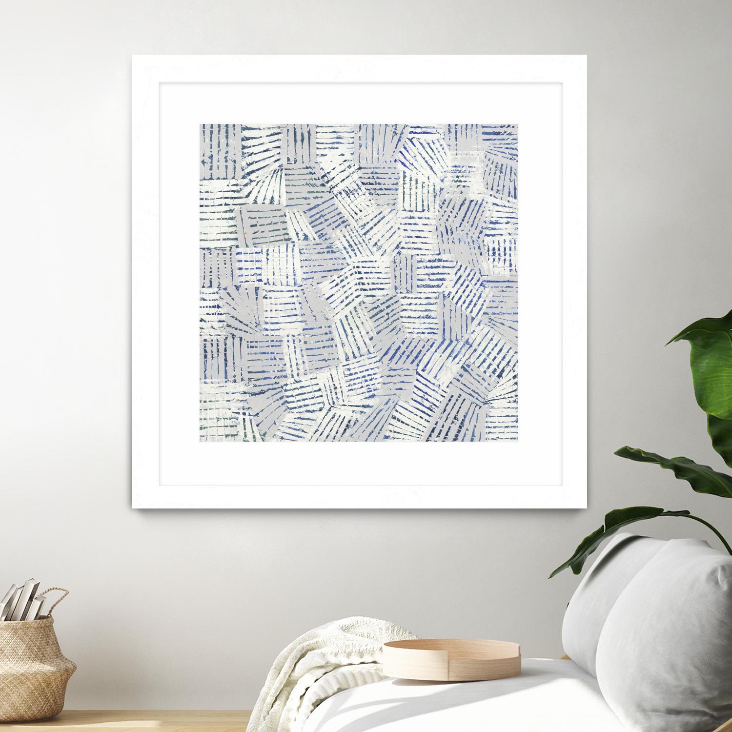 Thrive by John Burrows on GIANT ART - blue geometric shapes shapes