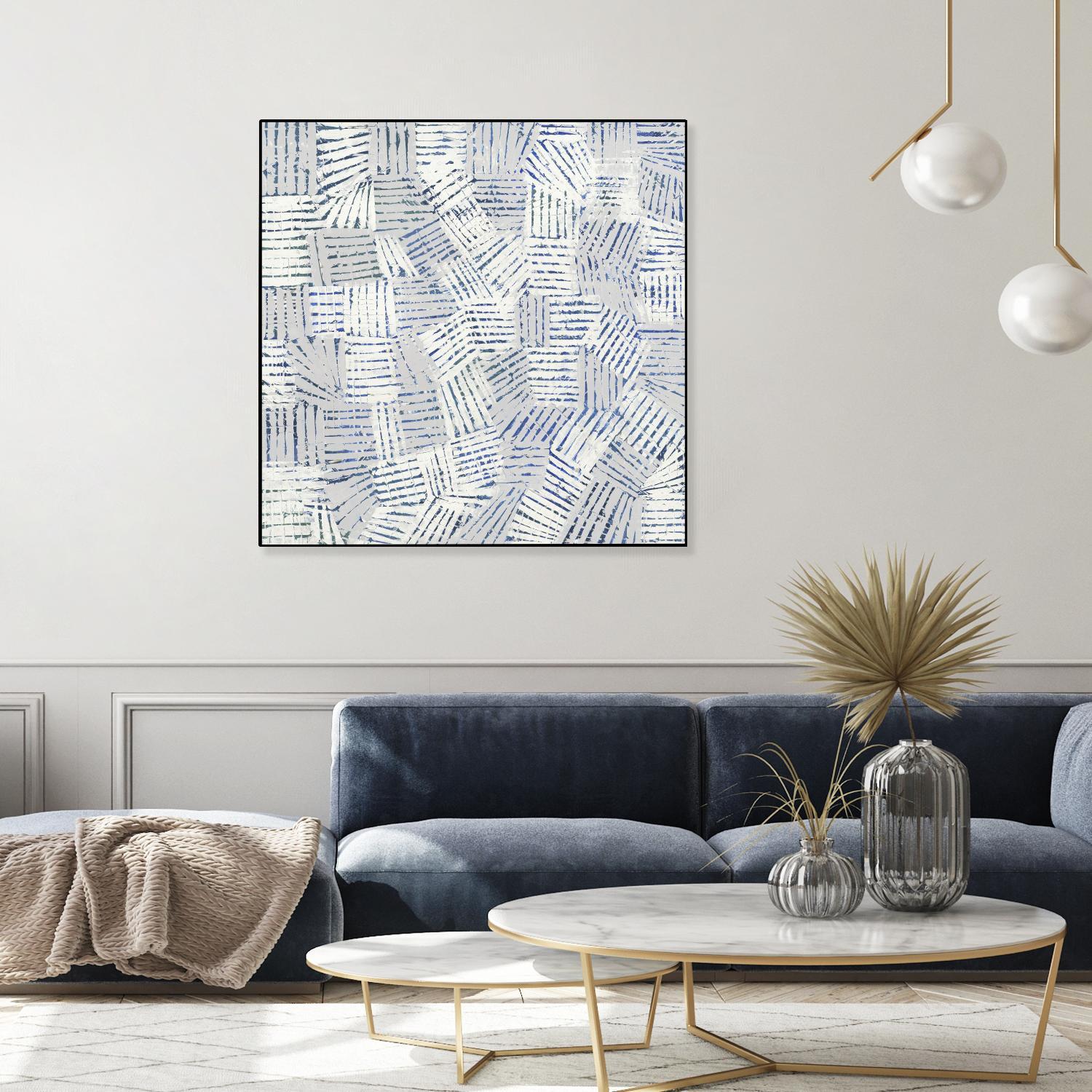 Thrive by John Burrows on GIANT ART - blue geometric shapes shapes