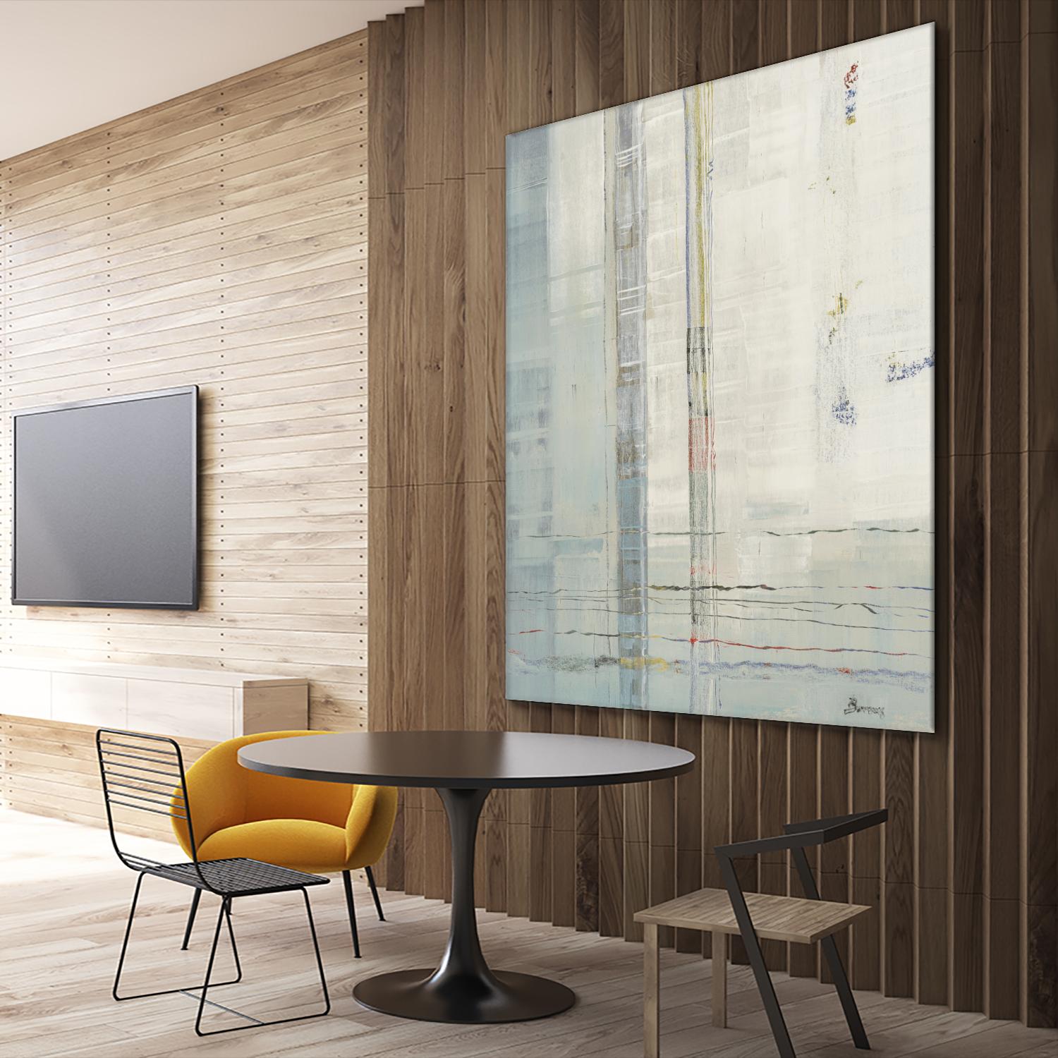 Parallels by John Burrows on GIANT ART - whites & creams abstract