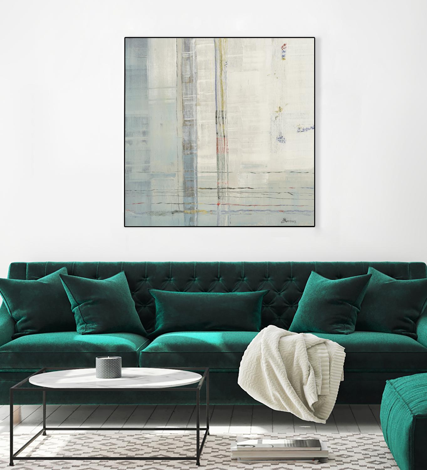 Parallels by John Burrows on GIANT ART - whites & creams abstract