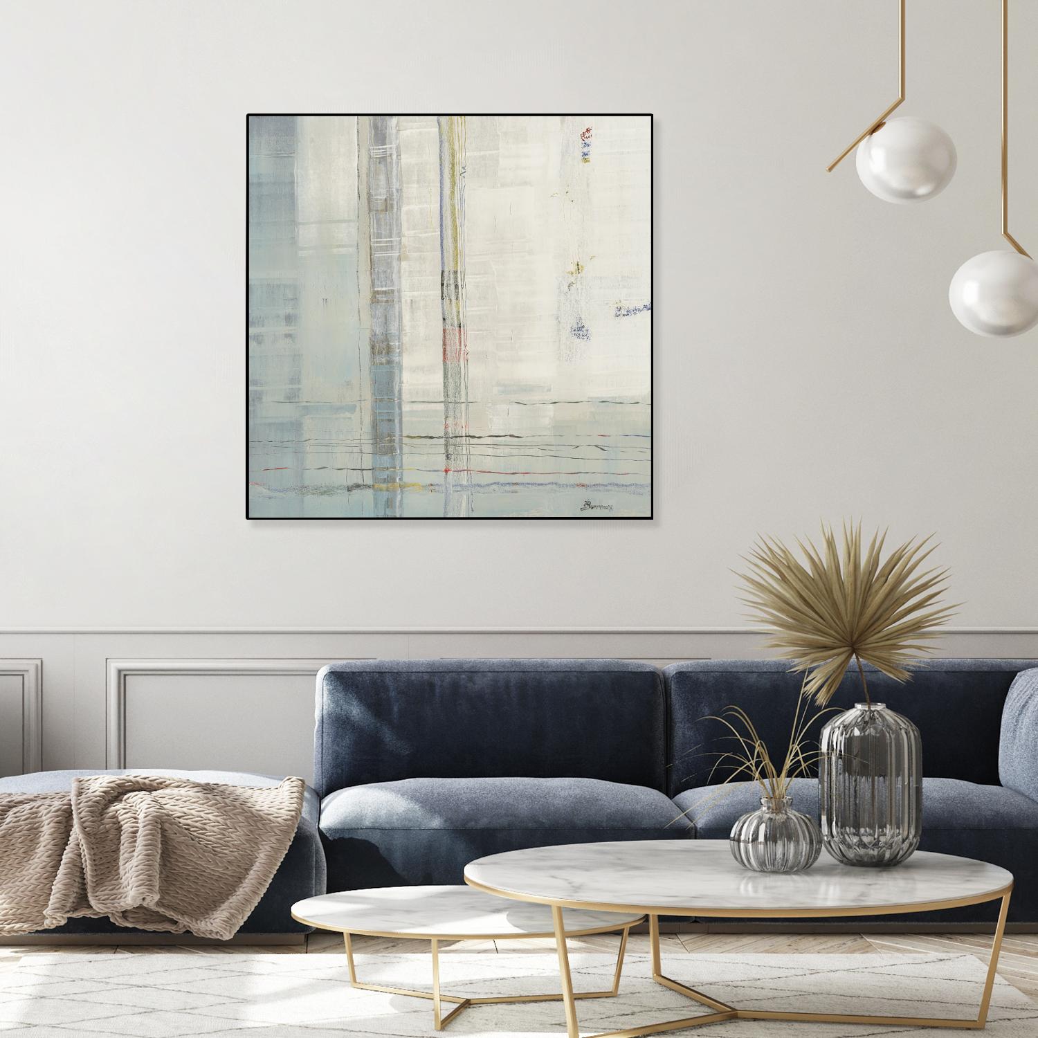 Parallels by John Burrows on GIANT ART - whites & creams abstract