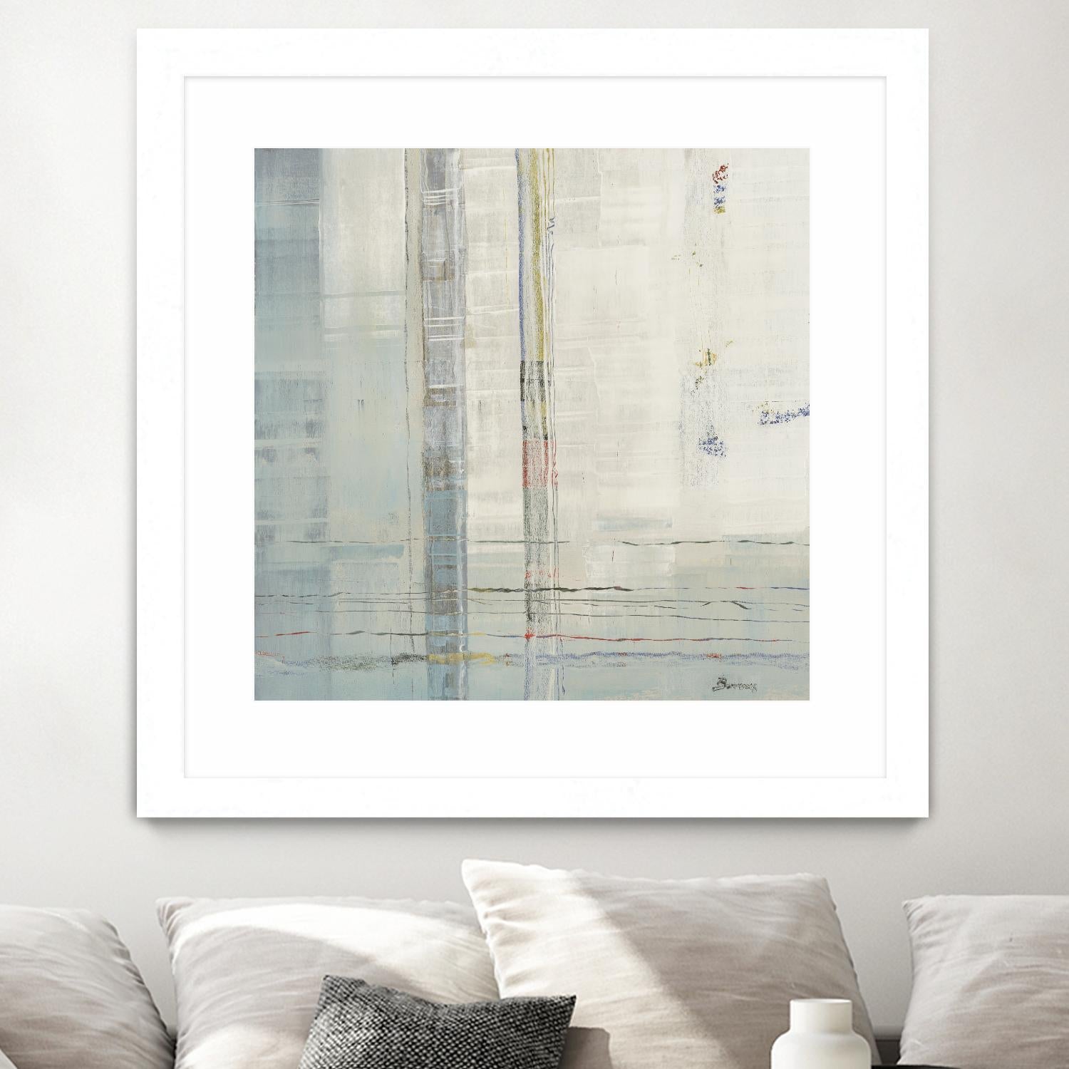 Parallels by John Burrows on GIANT ART - whites & creams abstract