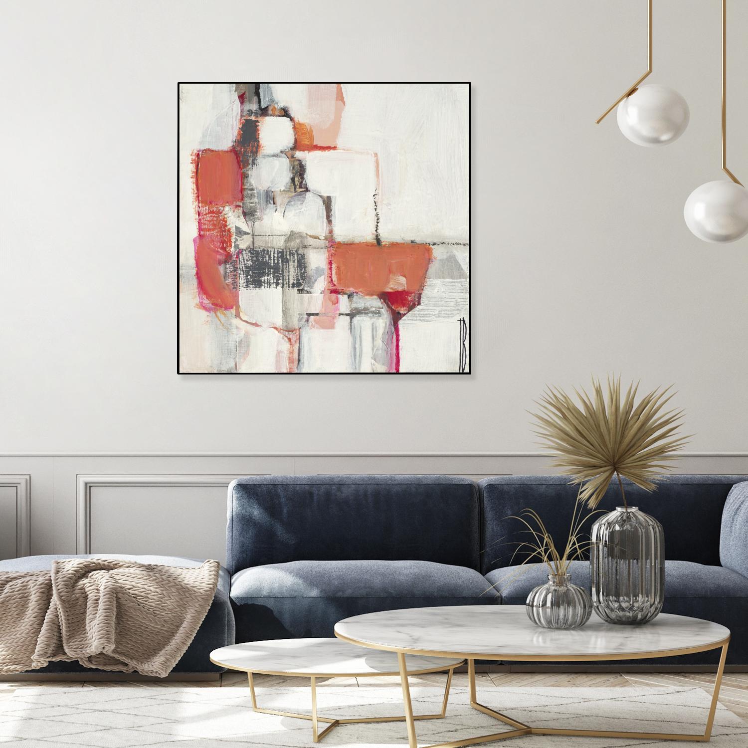 Map Series I by Terri Burris on GIANT ART - pinks abstract