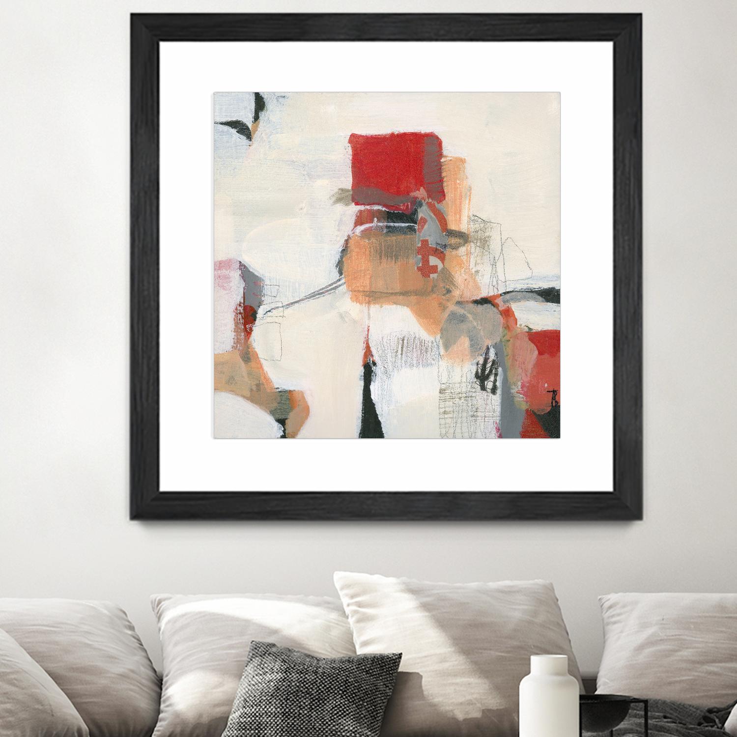 Bay Bridge I by Terri Burris on GIANT ART - reds abstract