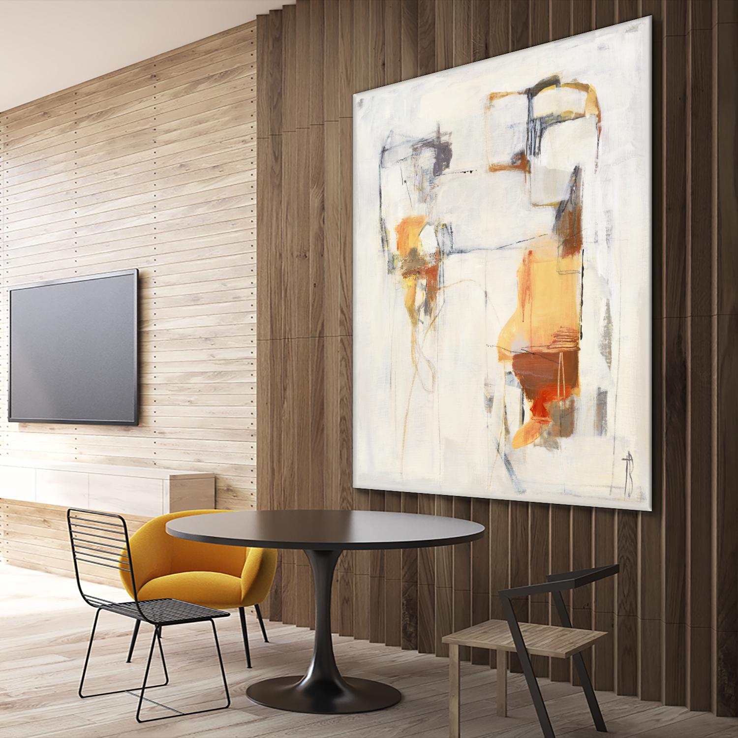 Road Map II by Terri Burris on GIANT ART - oranges, grays abstract