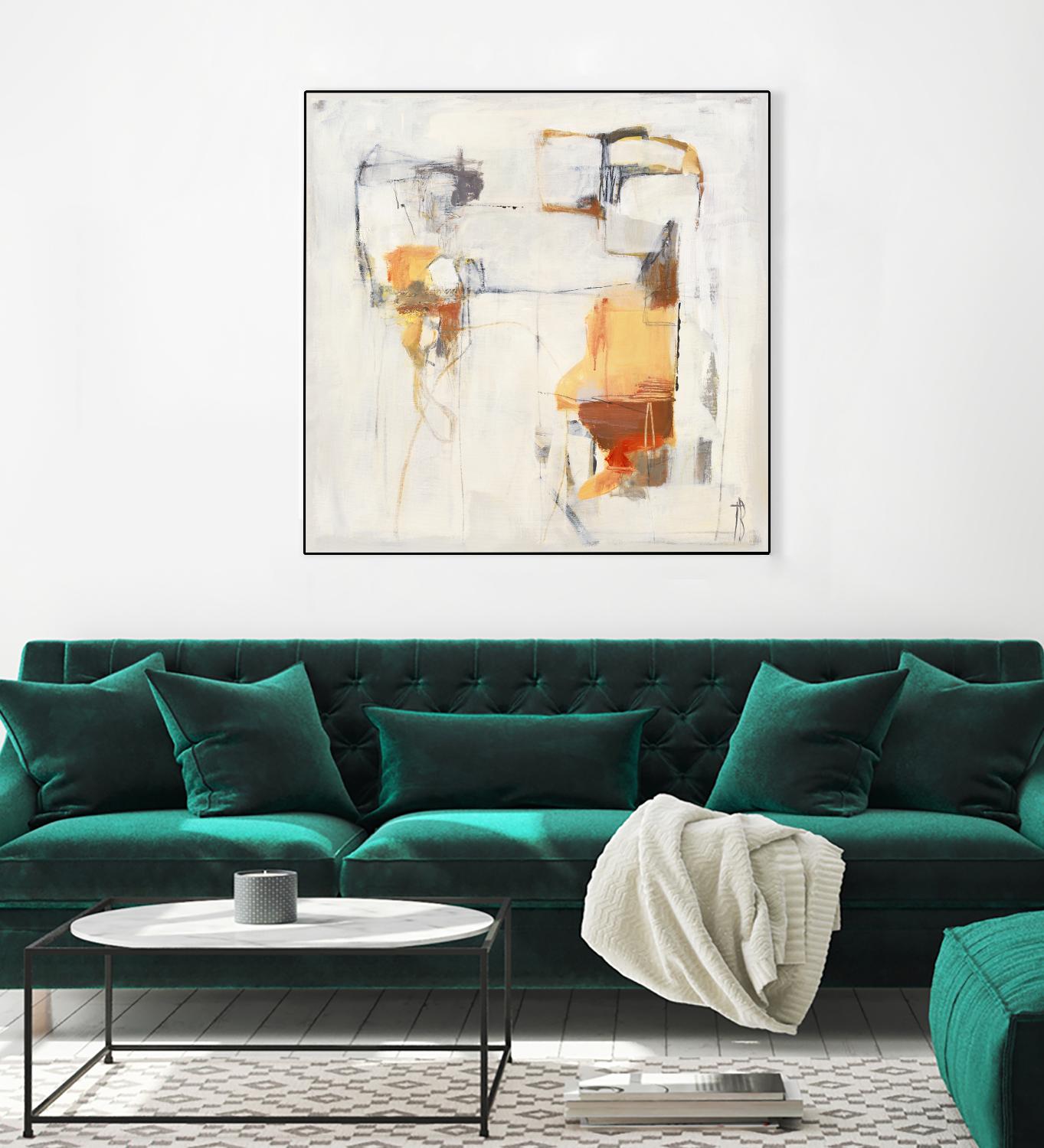Road Map II by Terri Burris on GIANT ART - oranges, grays abstract