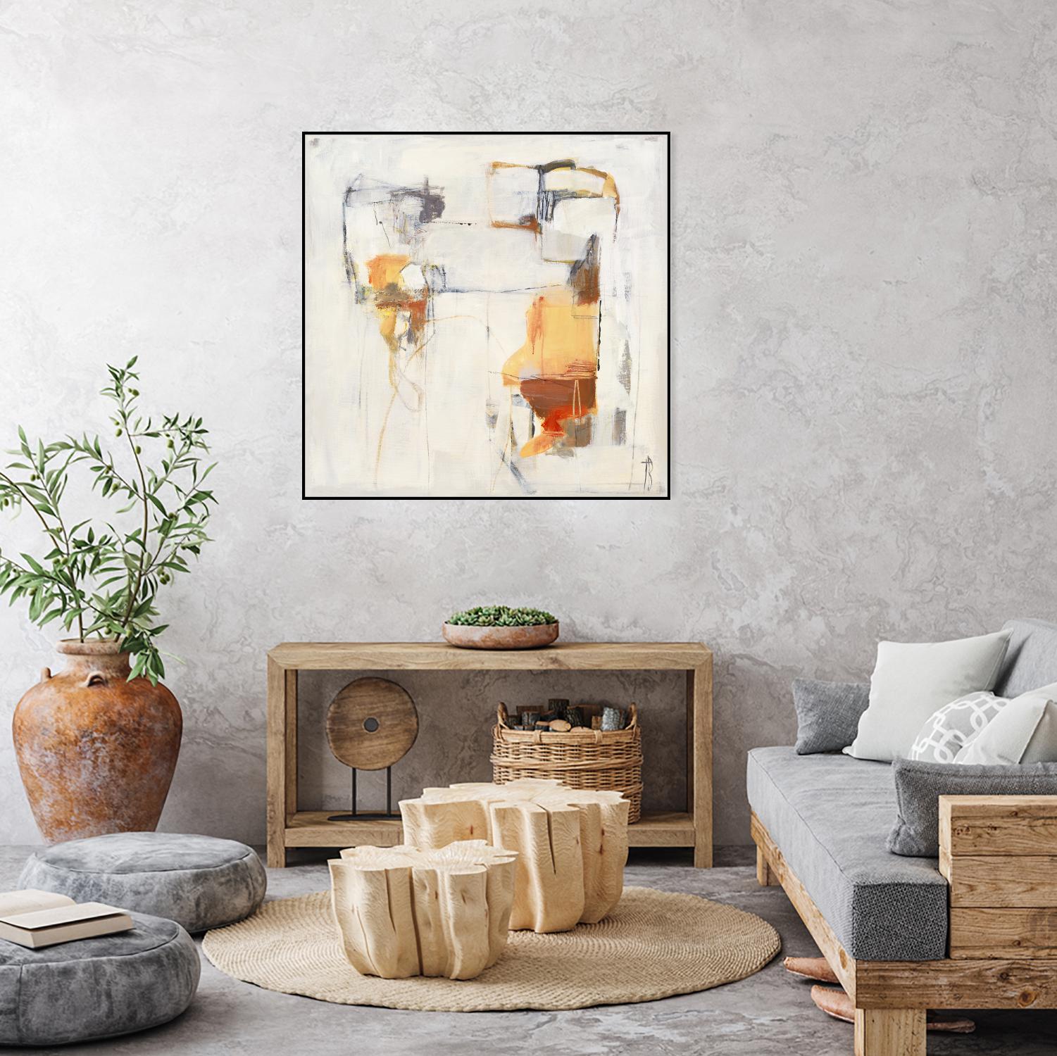Road Map II by Terri Burris on GIANT ART - oranges, grays abstract