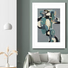 Totem At Dusk by Terri Burris on GIANT ART - blues abstract