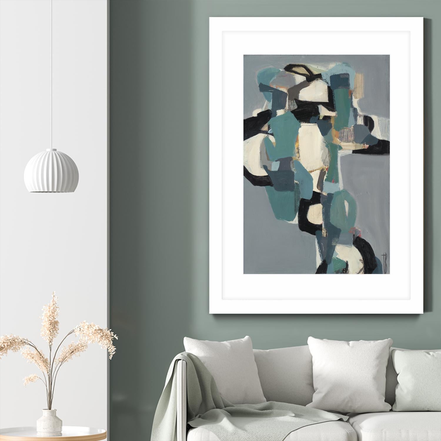Totem At Dusk by Terri Burris on GIANT ART - blues abstract