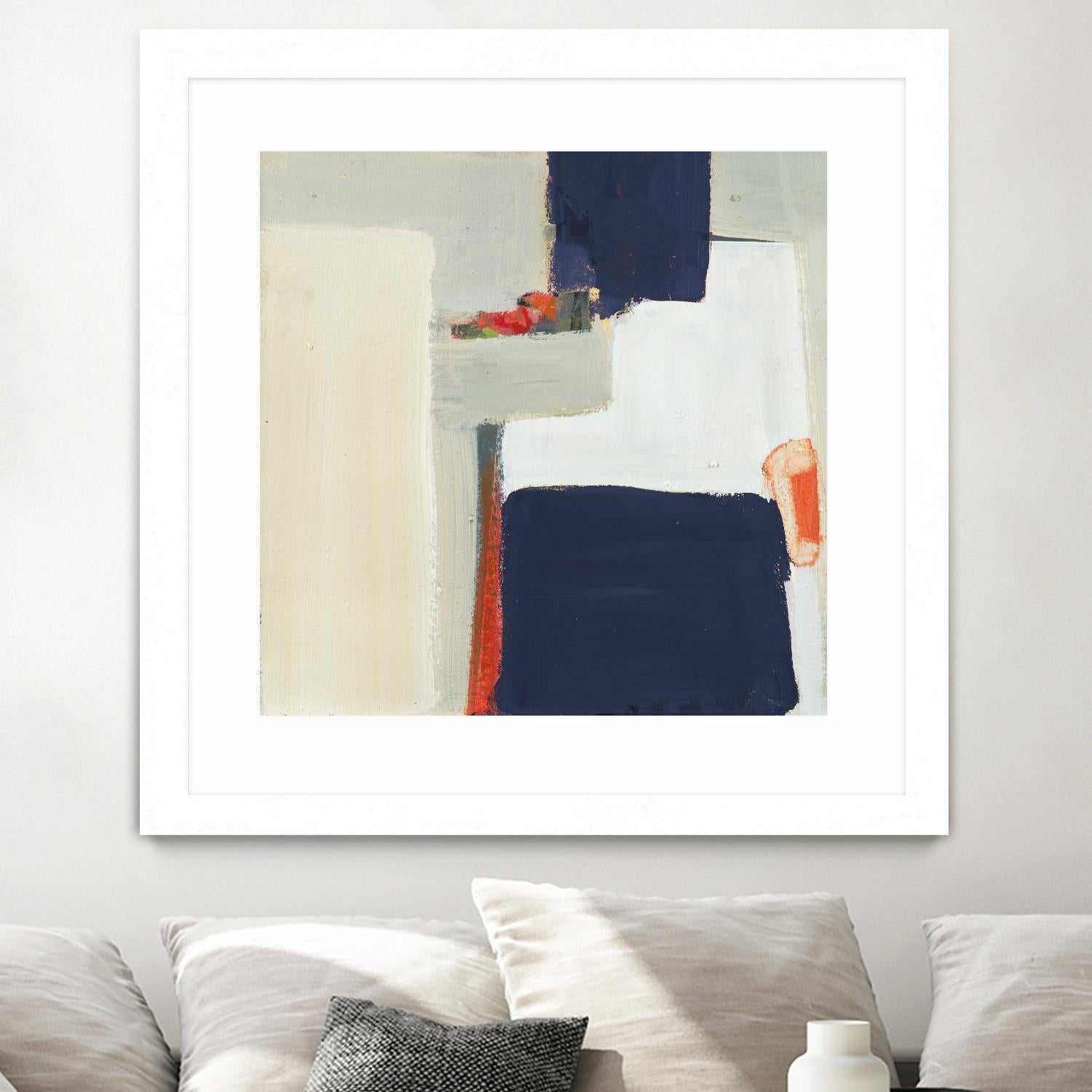Bay Bridge V1 by Terri Burris on GIANT ART - whites & creams abstract geometric