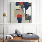 Orange Crush V9 by Terri Burris on GIANT ART - whites & creams abstract geometric