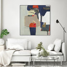 Orange Crush V9 by Terri Burris on GIANT ART - whites & creams abstract geometric
