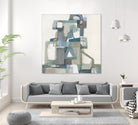 Modern Pyramid by Terri Burris on GIANT ART - grays abstract