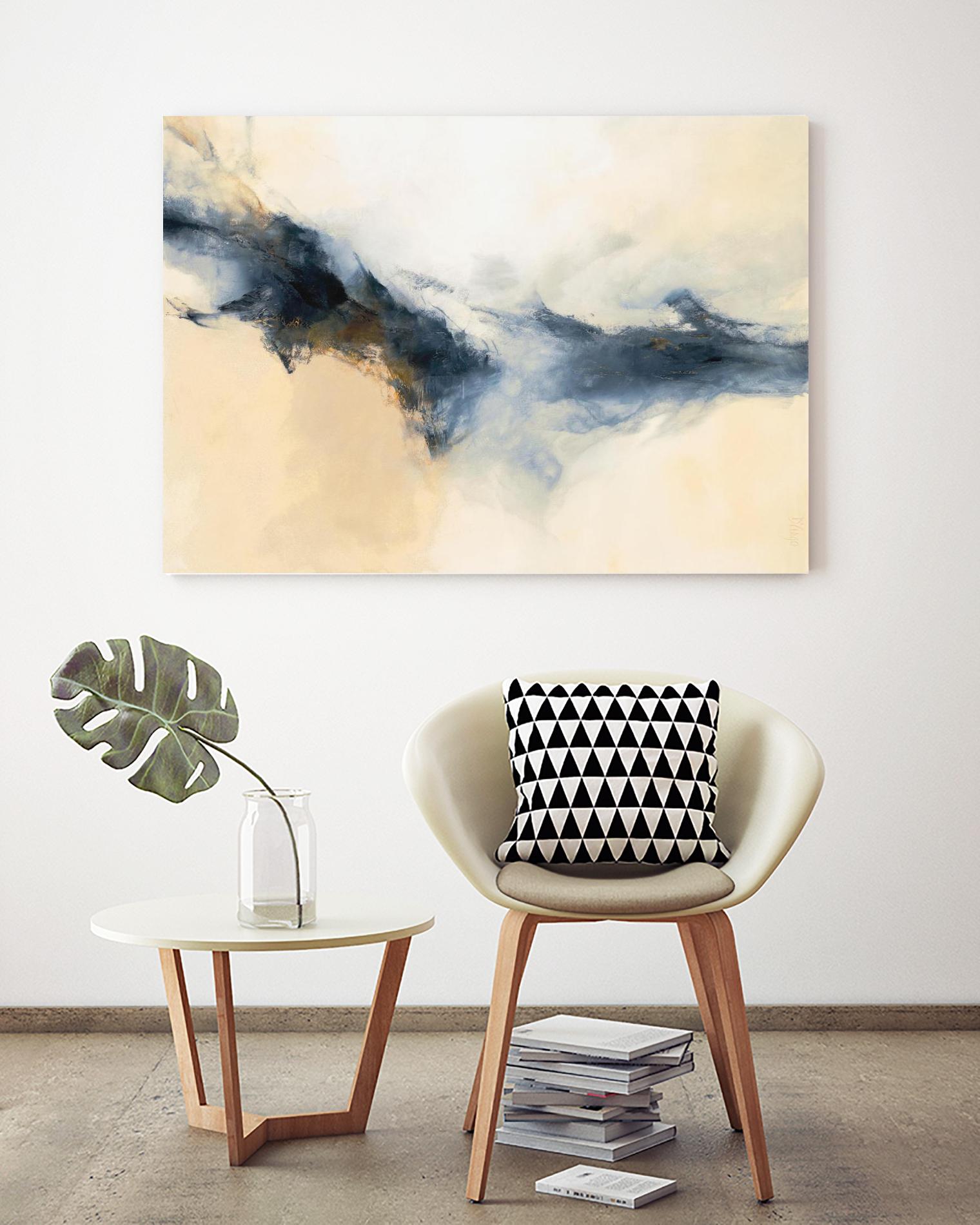 Terra Nova by Dina D'Argo on GIANT ART - whites & creams abstract cream