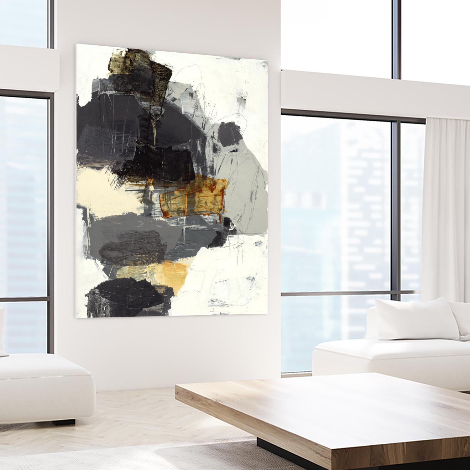 Monochrome Manta I by Brent Foreman on GIANT ART - grays abstract