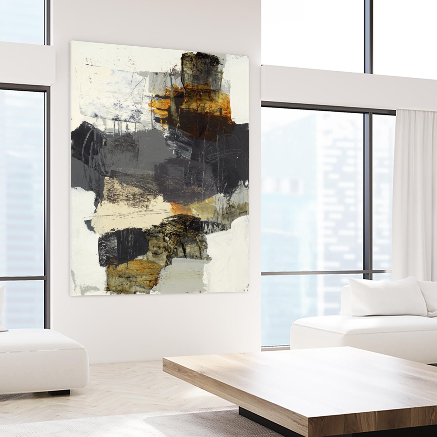 Monochrome Manta IV by Brent Foreman on GIANT ART - grays abstract