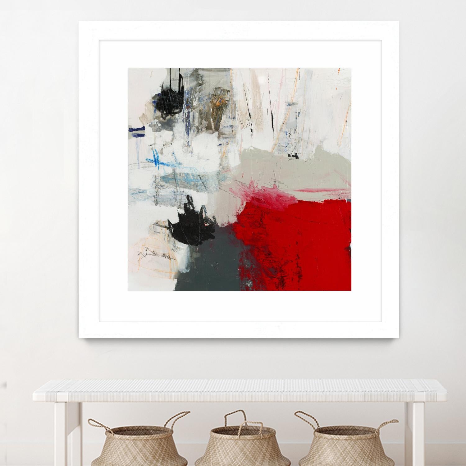 The Mountain Comes To You by Brent Foreman on GIANT ART - whites & creams abstract gray