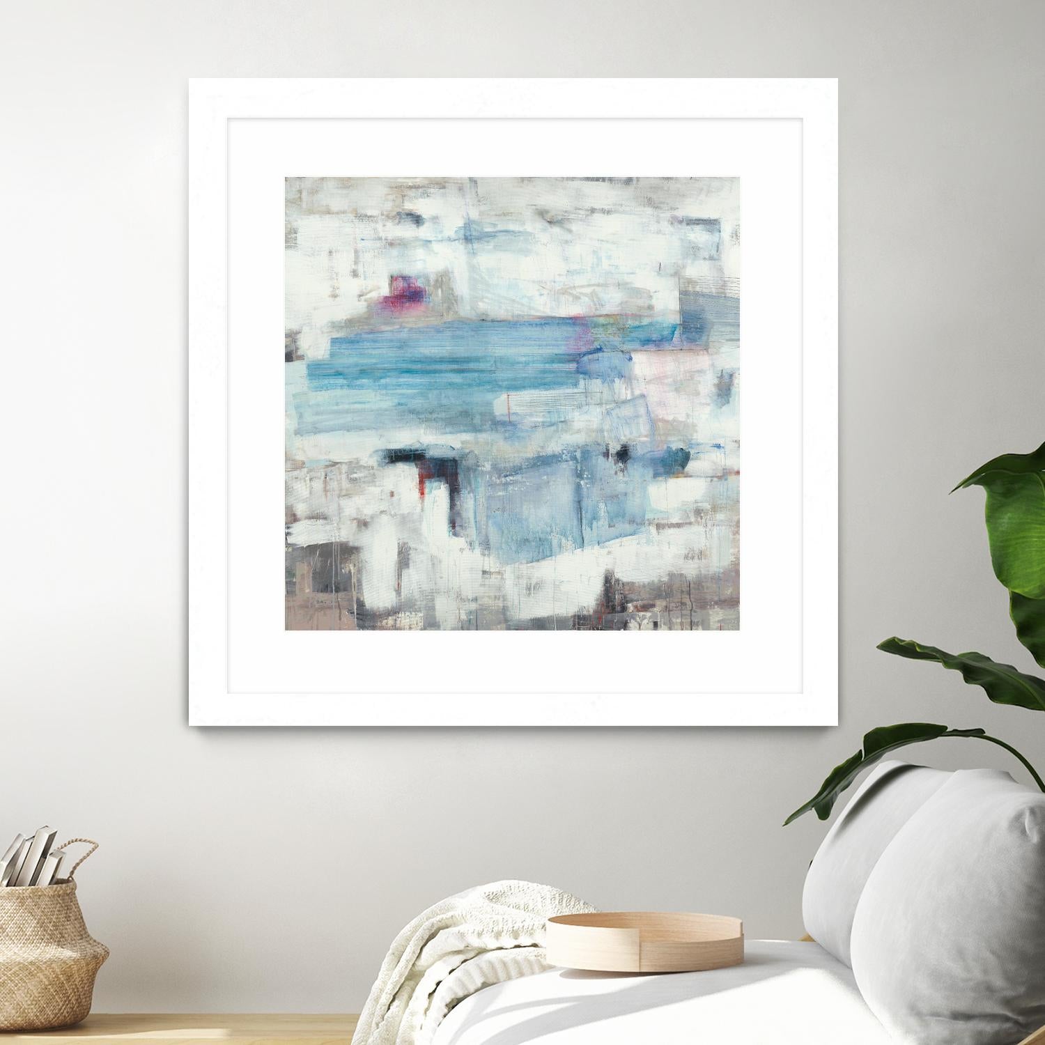 Continue The Narrative by Brent Foreman on GIANT ART - whites & creams abstract blue