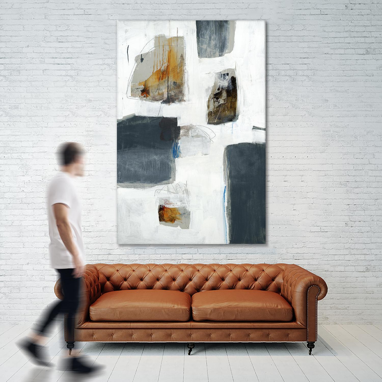WATCH FROM THE WINDOW I by BRENT FOREMAN on GIANT ART - white abstract abstract