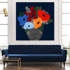 My Day V2 by Ruth Fromstein on GIANT ART - blues botanical bouquet