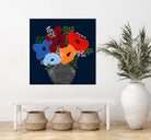 My Day V2 by Ruth Fromstein on GIANT ART - blues botanical bouquet