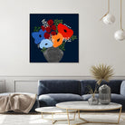 My Day V2 by Ruth Fromstein on GIANT ART - blues botanical bouquet