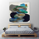 More Cairns by Ruth Fromstein on GIANT ART - blues organic shapes