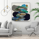 More Cairns by Ruth Fromstein on GIANT ART - blues organic shapes