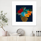 You Are On My Mind V1 by Ruth Fromstein on GIANT ART - blues botanical bouquet