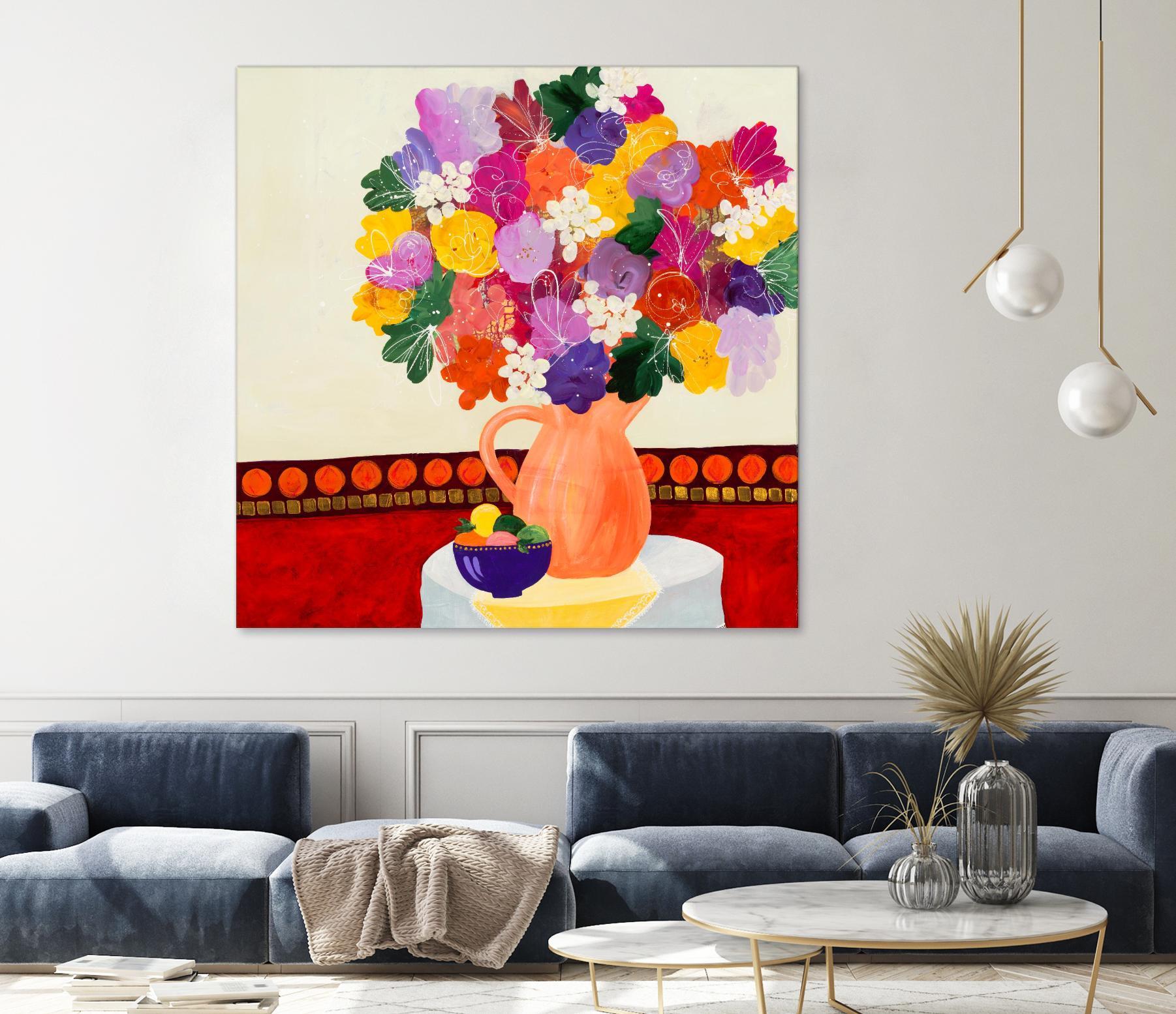 Taking In The Love by Ruth Fromstein on GIANT ART - oranges floral bouquet
