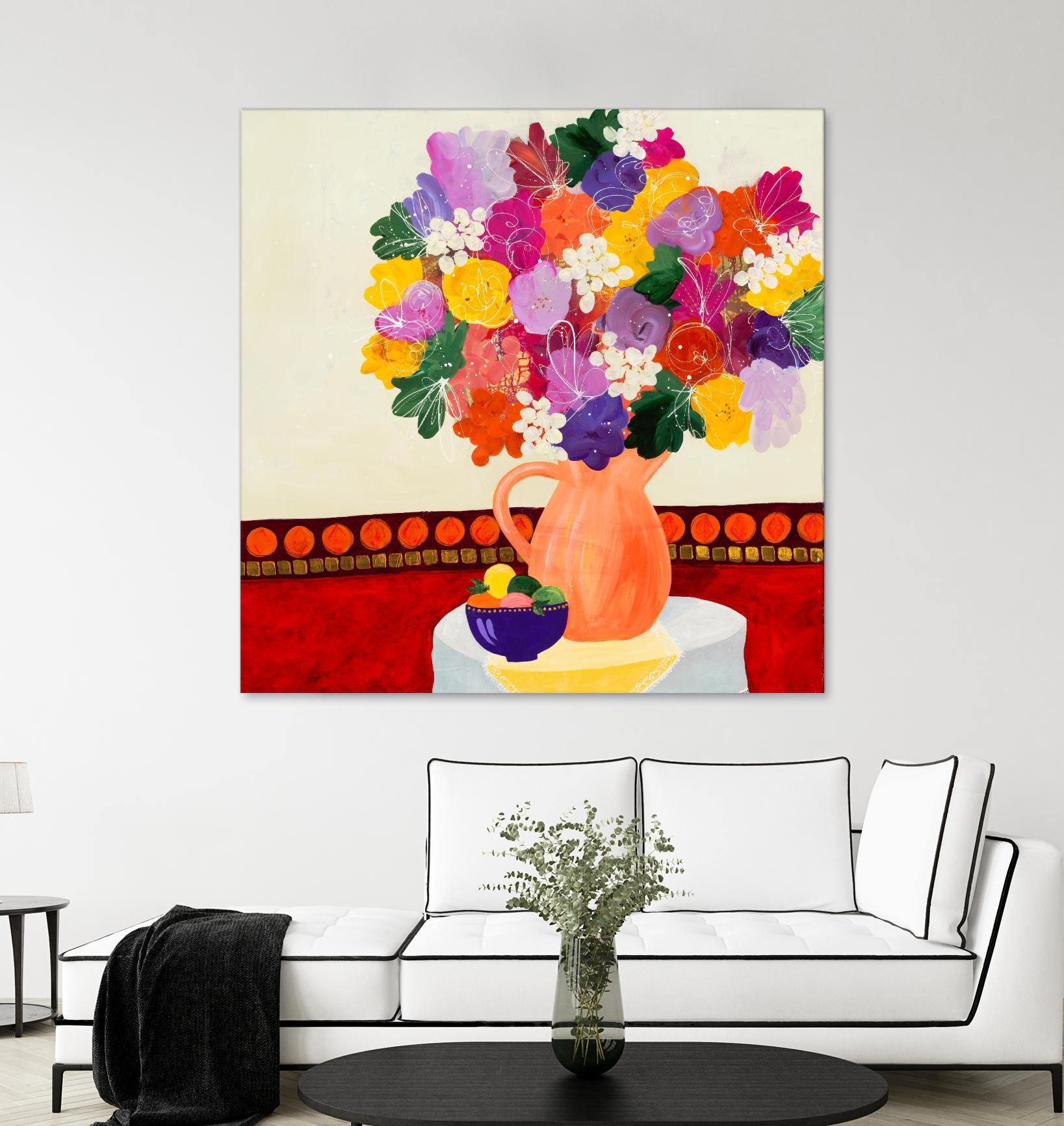 Taking In The Love by Ruth Fromstein on GIANT ART - oranges floral bouquet