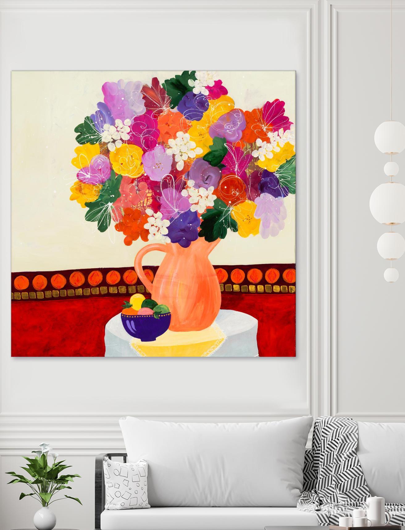 Taking In The Love by Ruth Fromstein on GIANT ART - oranges floral bouquet