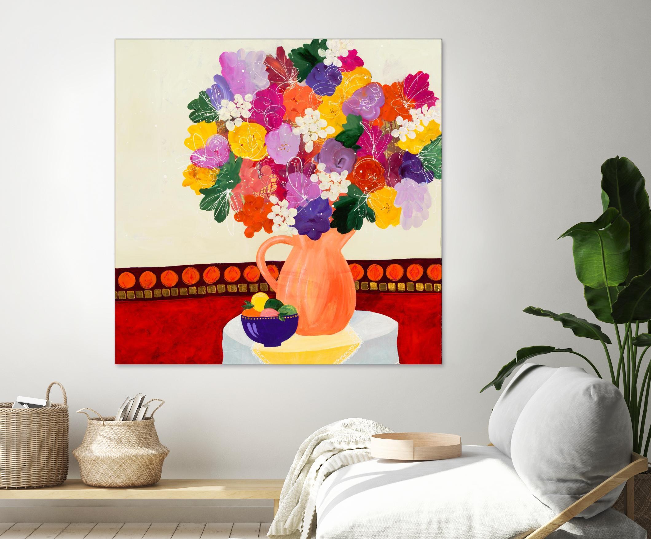 Taking In The Love by Ruth Fromstein on GIANT ART - oranges floral bouquet