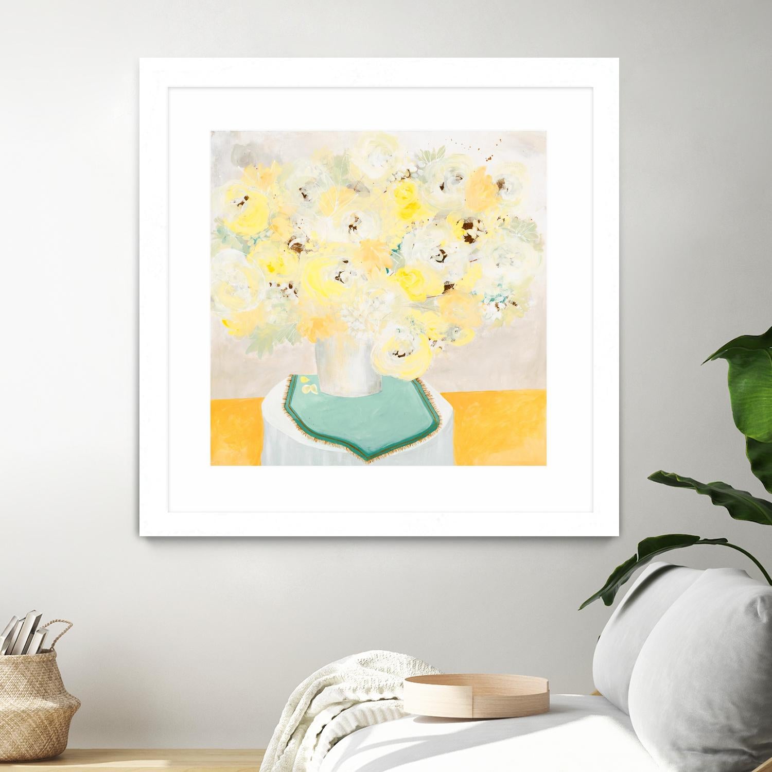 SOFT & GENTLE by RUTH FROMSTEIN on GIANT ART - yellow floral floral