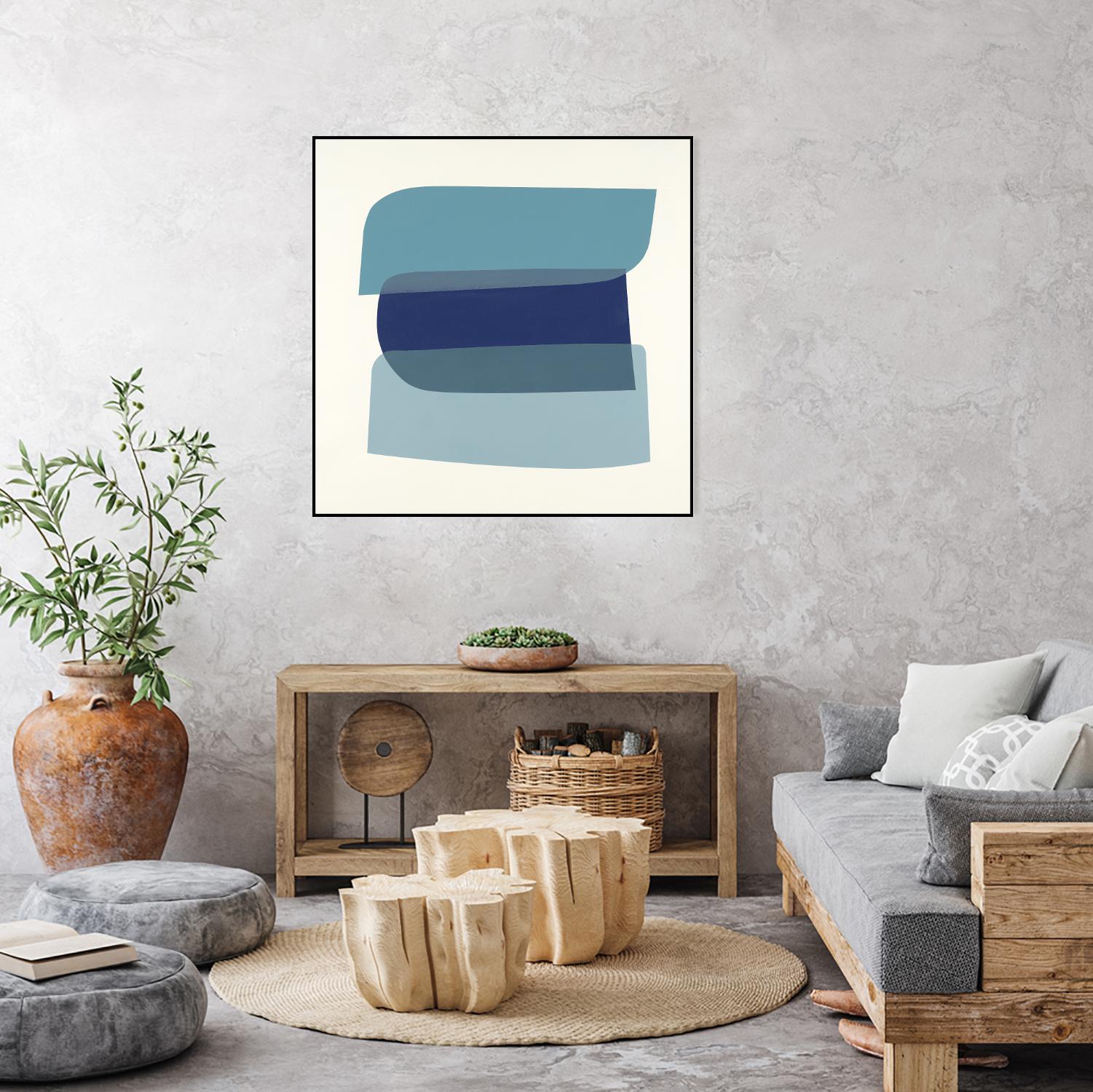 Shapes II V5 by KC Haxton on GIANT ART - blues geometric shapes